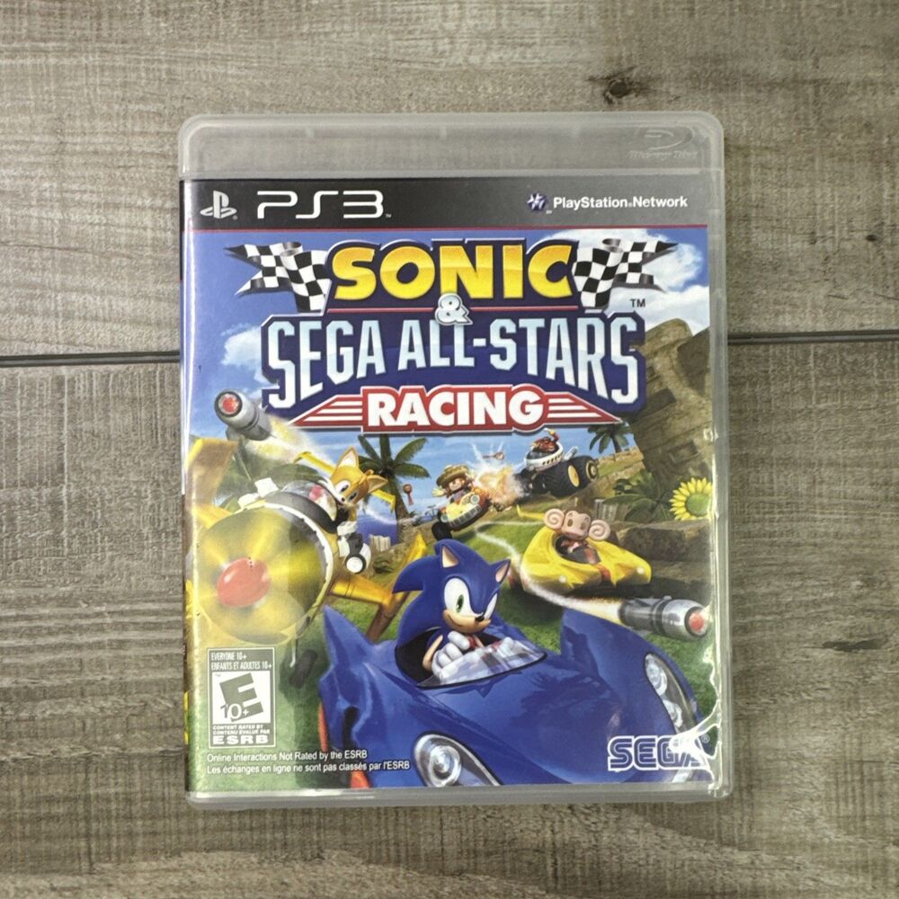 Sonic & Sega All-Stars Racing (Sony PlayStation 3 - PS3, 2010) CIB + Manual
